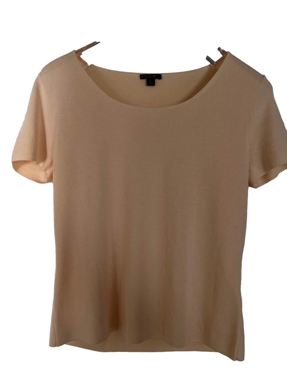 Lafayette 148 Lightweight Soft 100% Wool Short Sleeve Pullover Sweater - Large